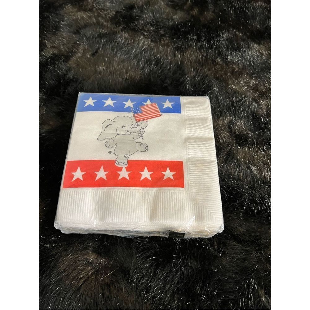 Vintage Republican Luncheon Napkins-Politics-Election-Vintage Politics-Party Sup